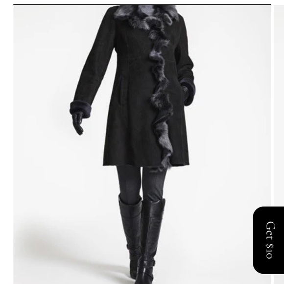 Shearling coat toscana Fur Women's Coat GENUINE blue duck NYC - Picture 1 of 16